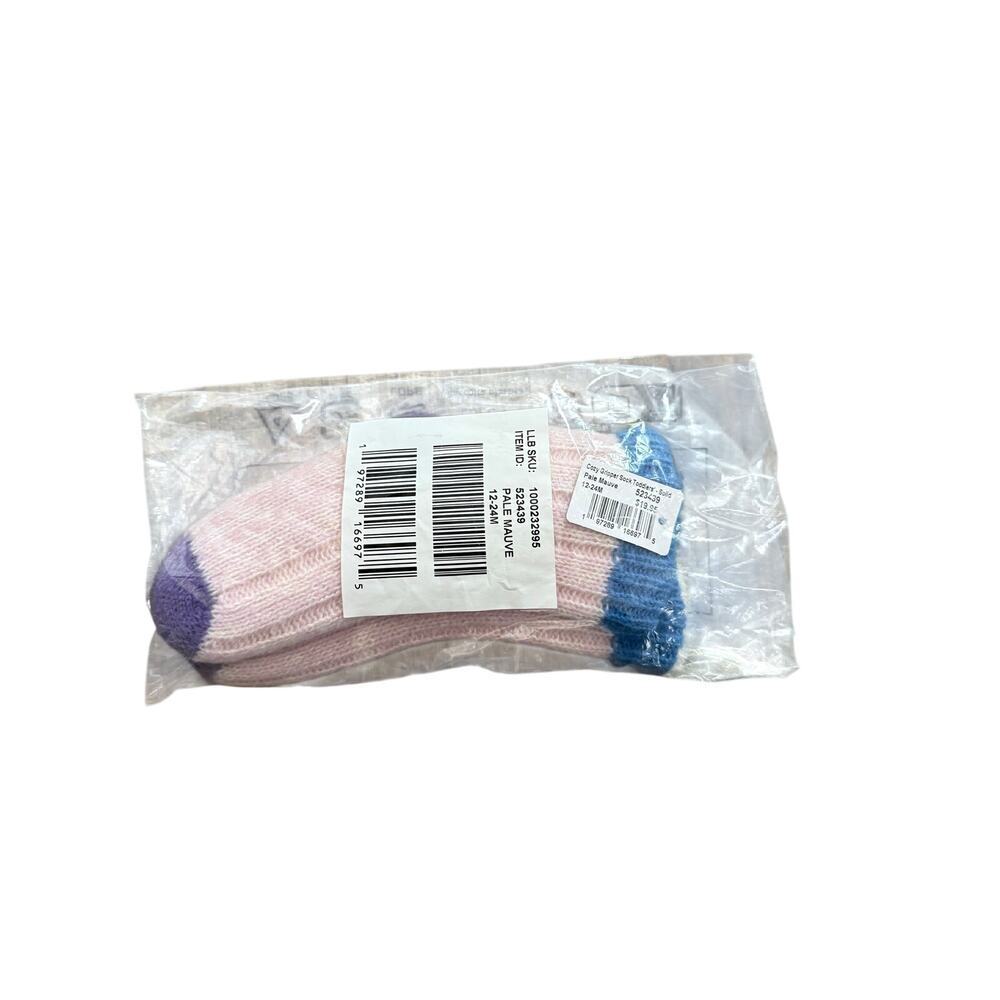 NWT L.L. Bean Toddler Socks - Pink & Mauve - 12-24m